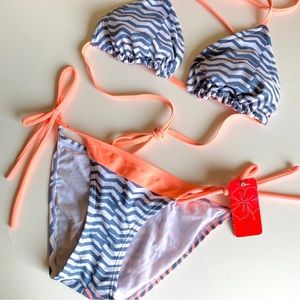 Reversible Bikini in orange crush